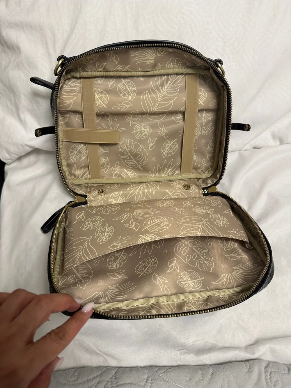 Twelvelittle Luxe Diaper Bag Clutch, Embossed Vegan Leather